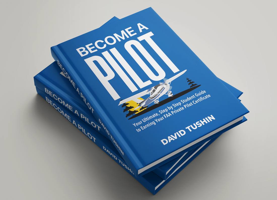 Become a Pilot by David Tushin, hardcover copies stacked